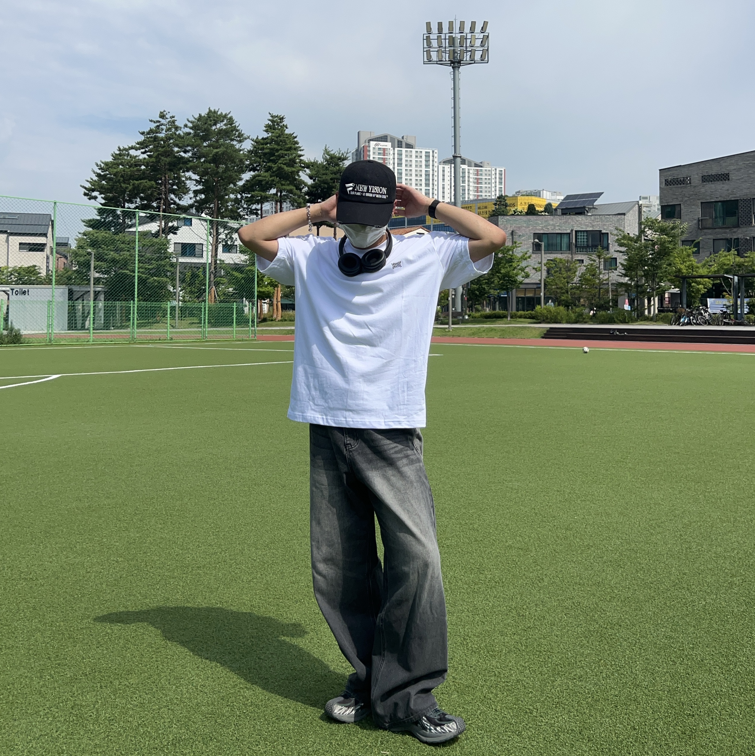 (W) Asics x Kiko Kostadinov Gel-Flammae Grey Black 착용 스타일