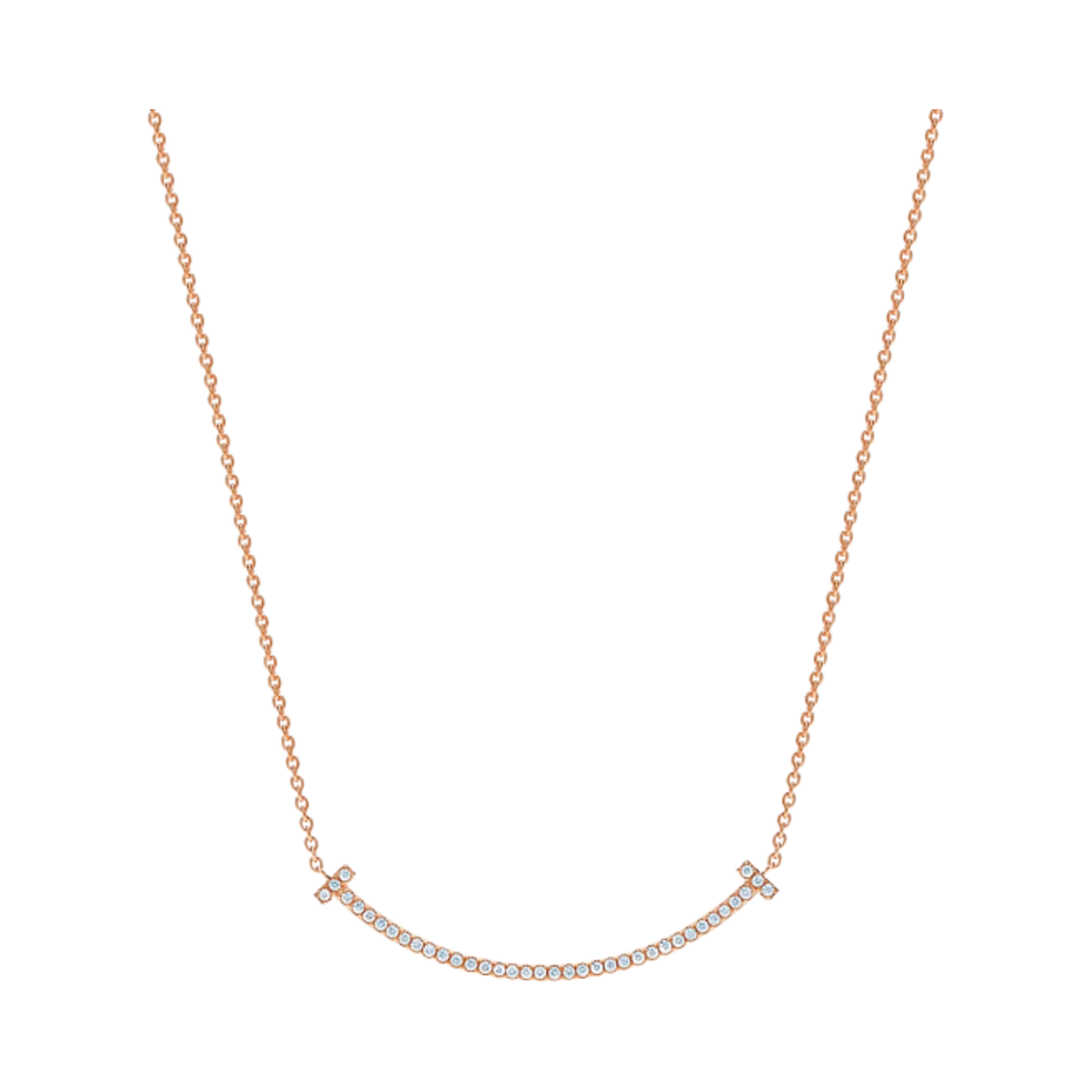 티파니 앤 코 티파니 T 스마일 펜던트 로즈 골드(Tiffany & Co. Tiffany T Smile Pendant Small Rose Gold)