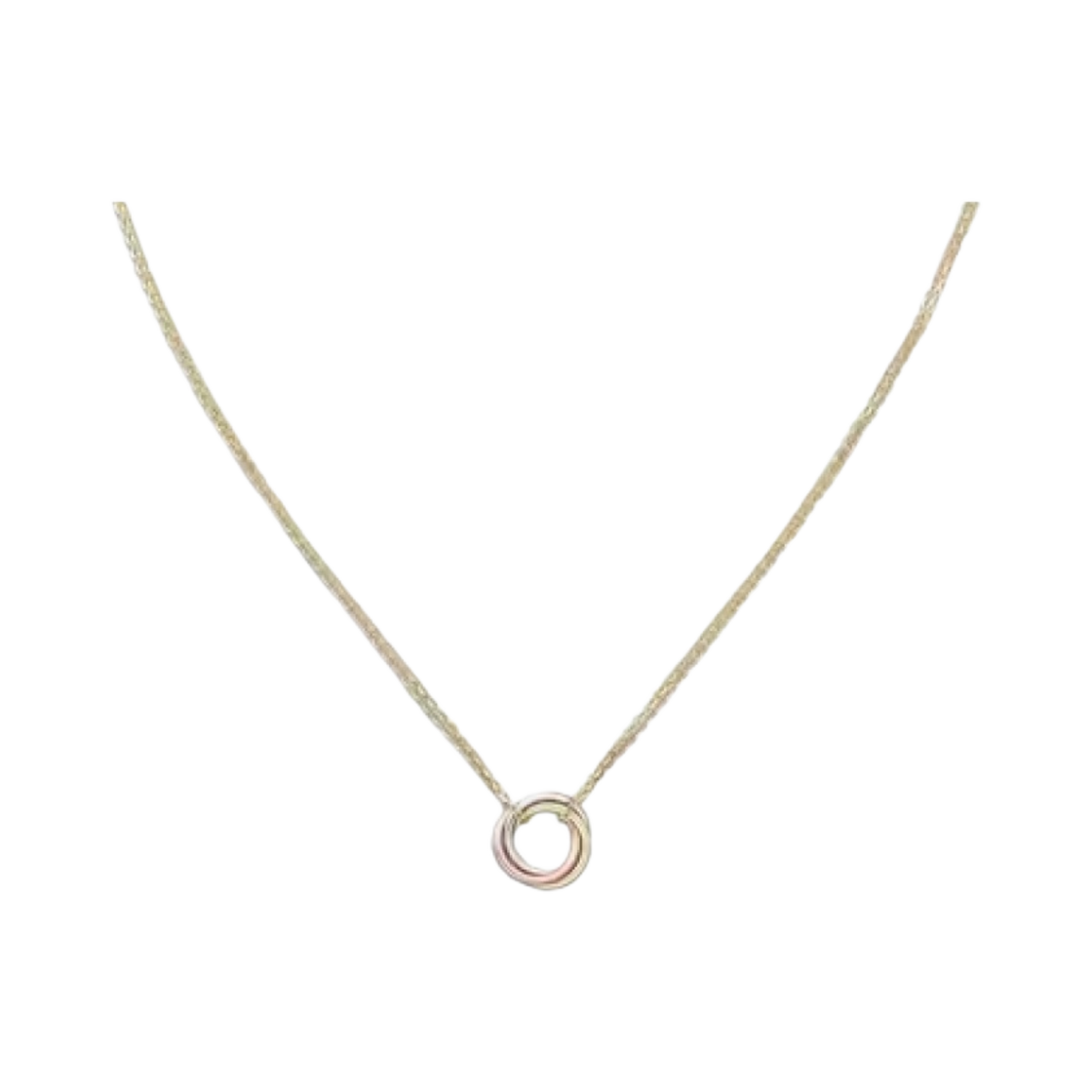 까르띠에 트리니티 네클리스 미니 화이트 골드 로즈 골드 옐로우 골드(Cartier Trinity Necklace Mini White Gold Rose Gold Yellow Gold)