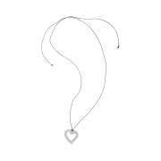 Nff Lettering Heart Leather Necklace