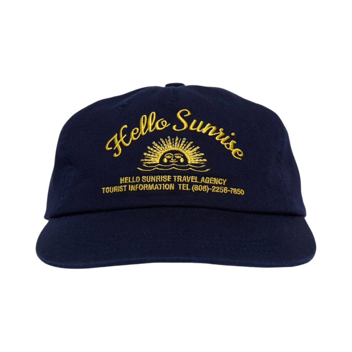 헬로선라이즈 트래블 에이전시 로고 5패널 캡 네이비