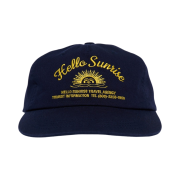 Hello Sunrise Travel Agency Logo 5Panel Cap Navy