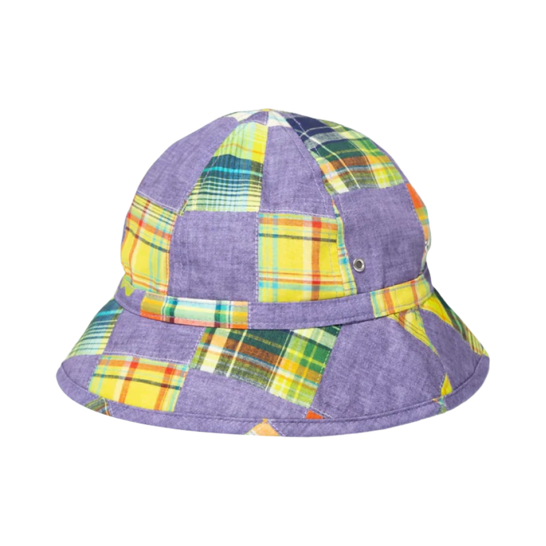 HM25GD100 Human Made Patchwork Printed Bucket Hat Blue
