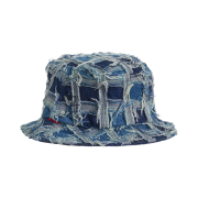 Supreme Frayed Patchwork Denim Crusher Washed Blue - 23SS