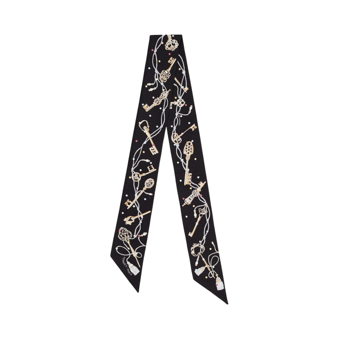 (W) 에르메스 레 클레 아 포아 트윌리 누아 베쥬 로즈 멀티꼴로르