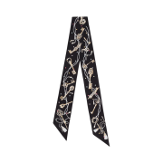 (W) Hermes Les Cles a Pois Twilly Noir Beige Rose Multicolore