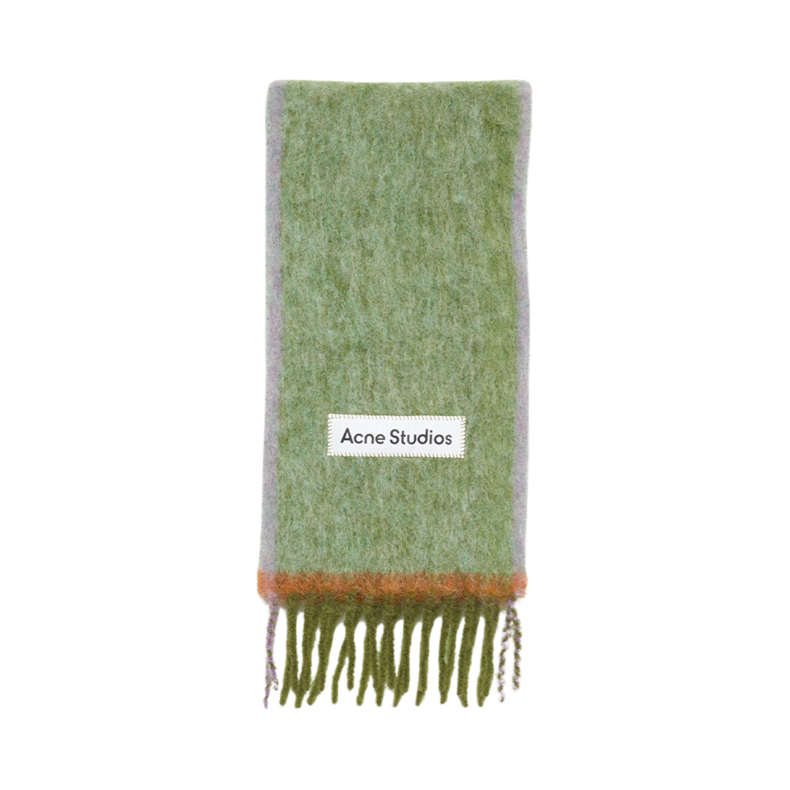 아크네 스튜디오 내로우 울 모헤어 머플러 그래스 그린(Acne Studios Narrow Wool Mohair Muffler Grass Green) - 1