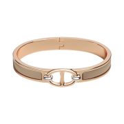 (W) Hermes Mini Clic Chaine D'Ancre Bracelet Rose Gold & Marron Glace
