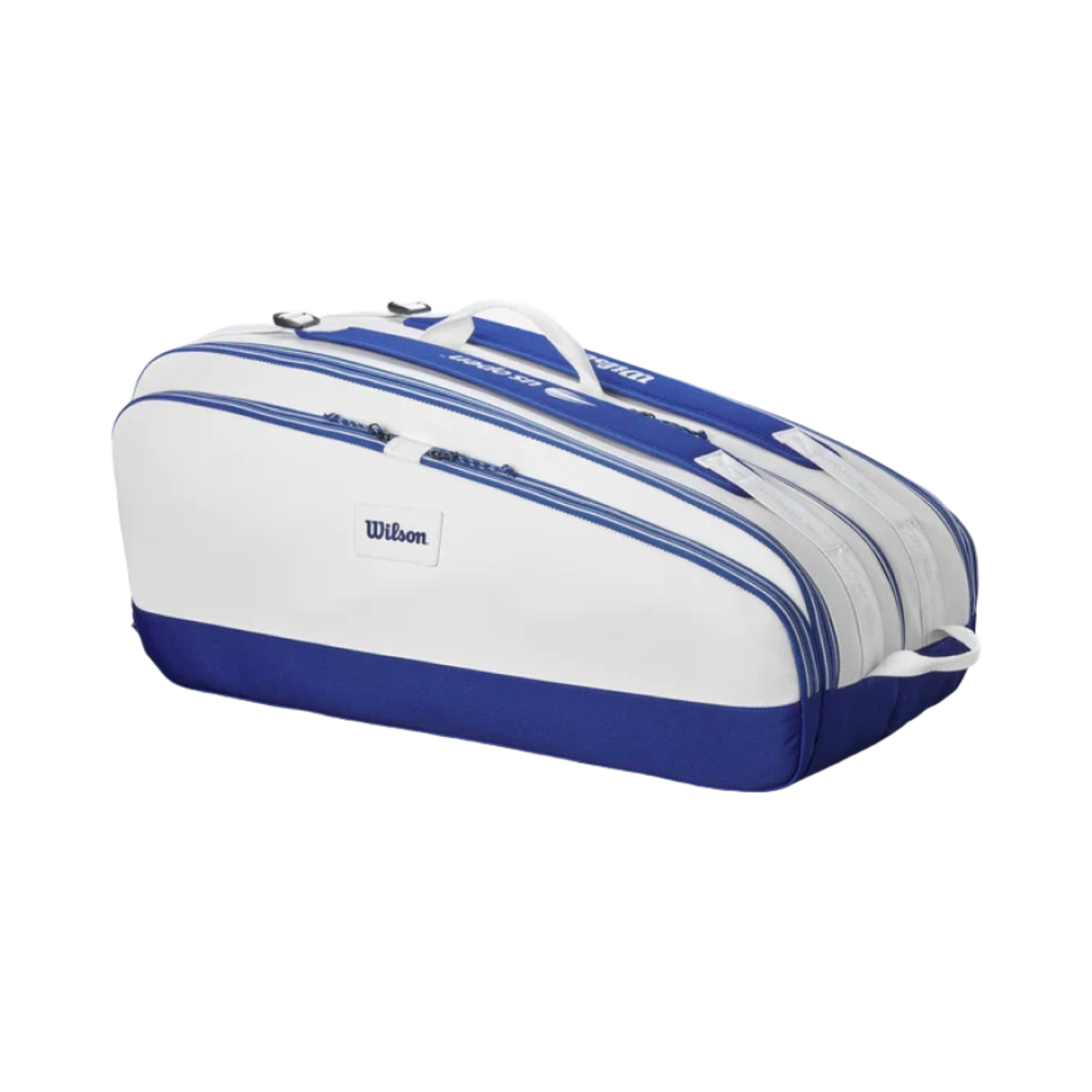 WR8027901001 Wilson US Open Tour Bag 12 Pack White Blue