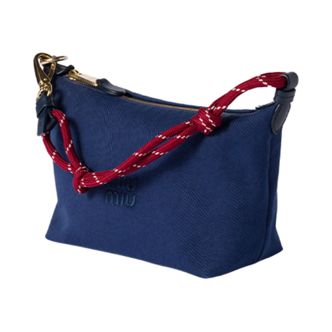 5NE841-2IA7-F04GM Miu Miu Gabardine Pouch Indigo Amaranth - #2
