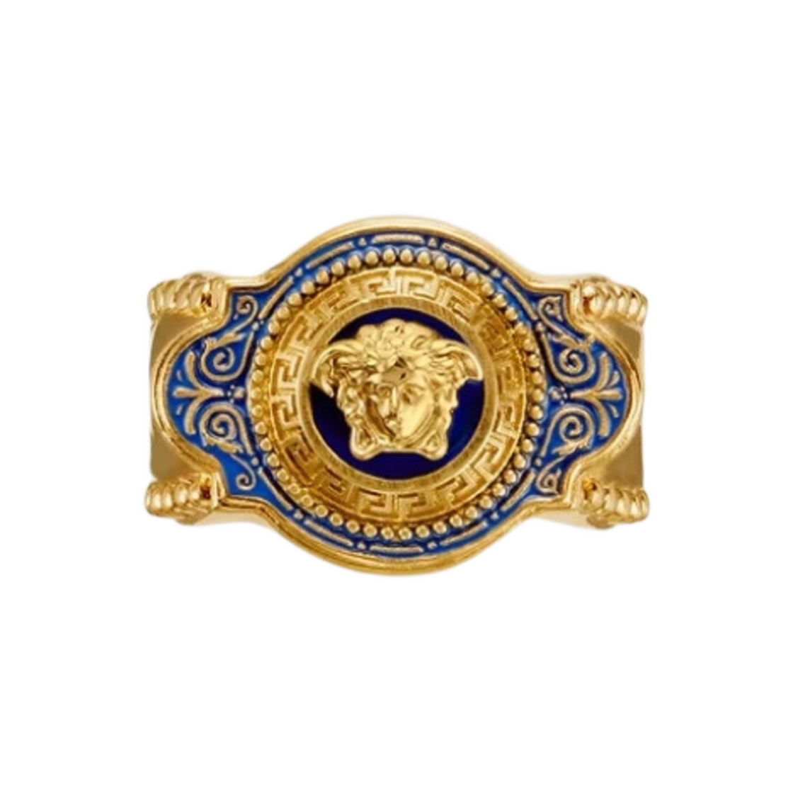 베르사체 웨스턴 메두사 링 블루 골드(Versace Western Medusa Ring Blue Gold) - 1