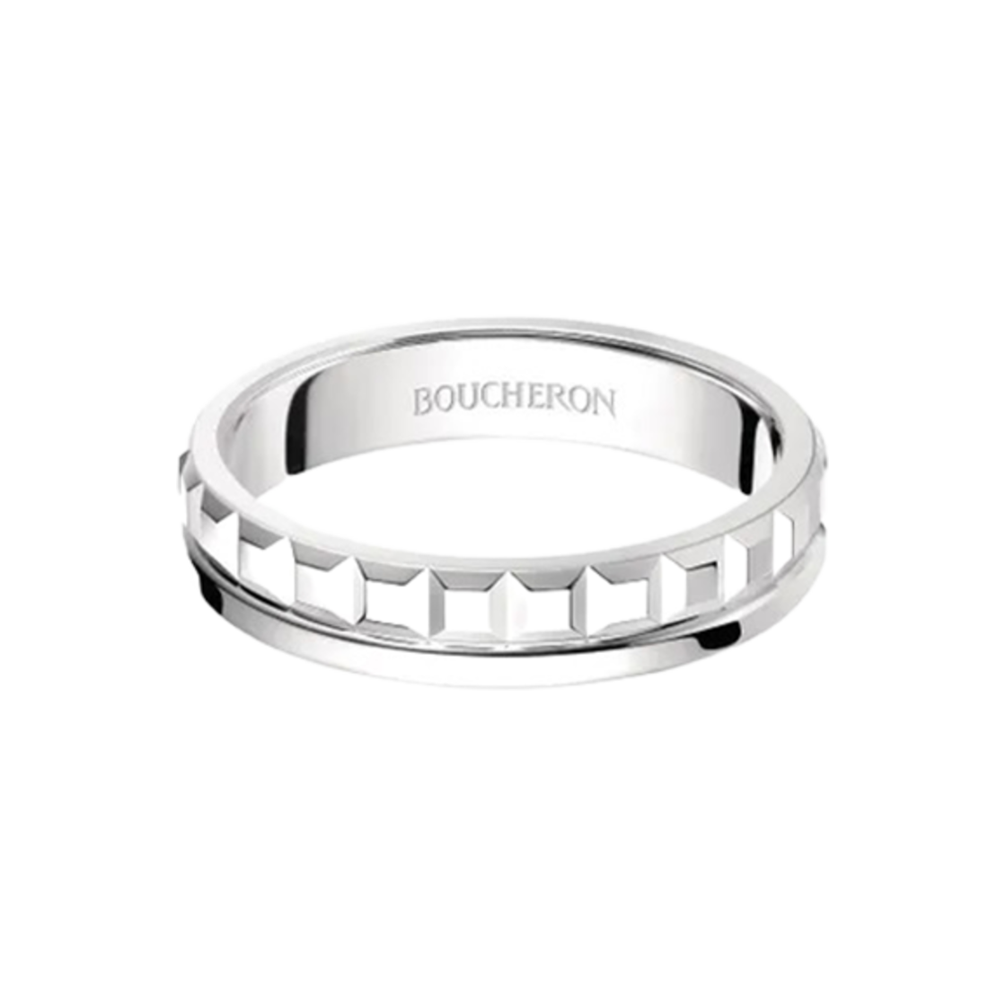 부쉐론 콰트로 레디언트 에디션 웨딩 밴드 18K 화이트 골드(Boucheron Quatre Radiant Edition Wedding Band 18K White Gold)