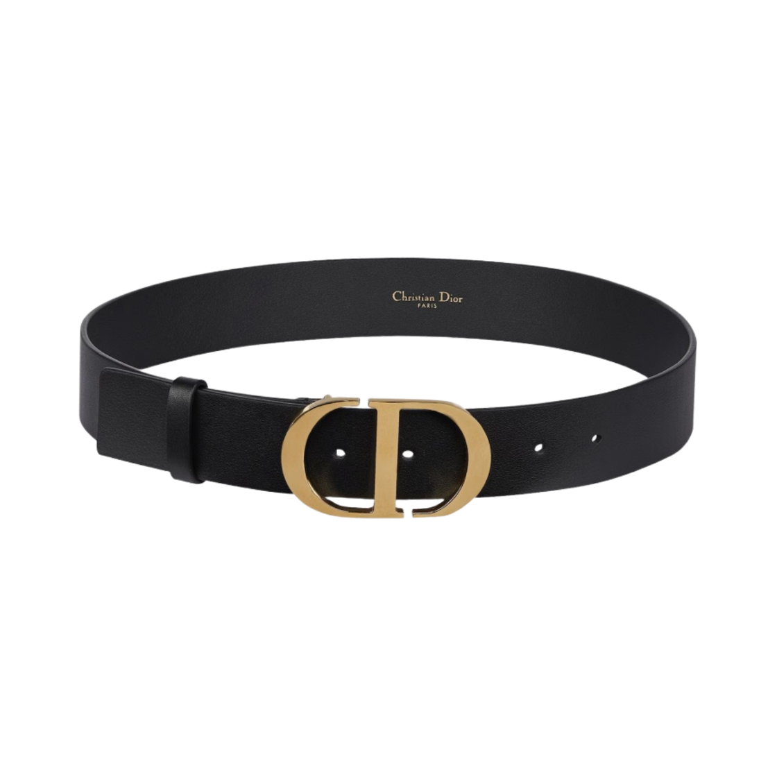 (W) 디올 30 몽테뉴  35mm 벨트 블랙 스무스 카프스킨((W) Dior 30 Montaigne 35mm Belt Black Smooth Calfskin) - 1