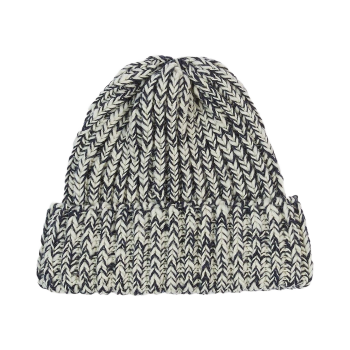 DR1AG1-24547-01-250 Drake's Slub Wool Cable Knit Cap Navy