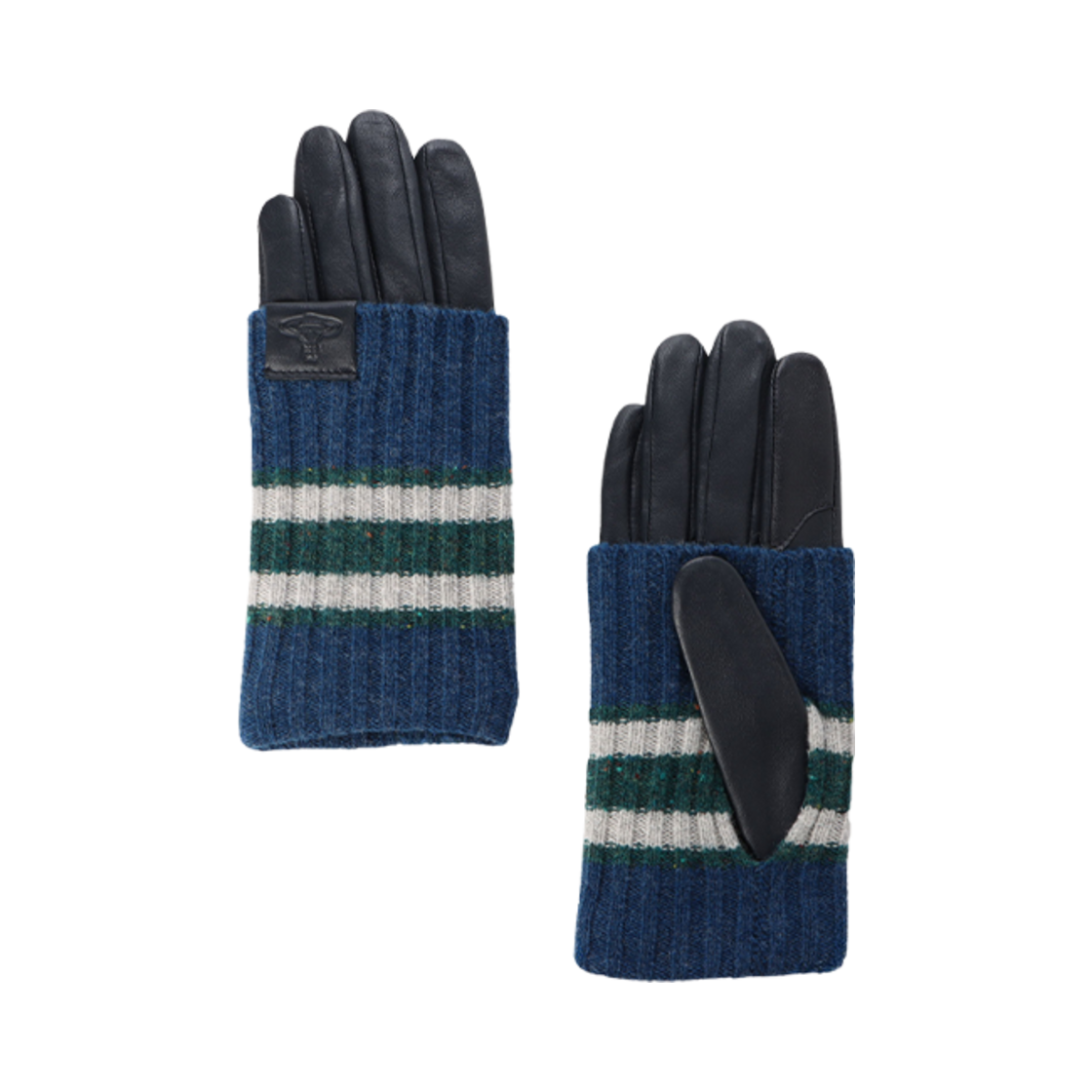506727999 (W) Vivienne Westwood Color Line Long Rib Knit Cuff Gloves Navy