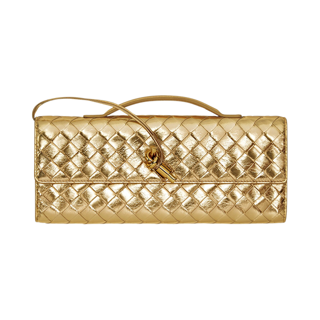 741511V4P128922 Bottega Veneta Andiamo Clutch Gold