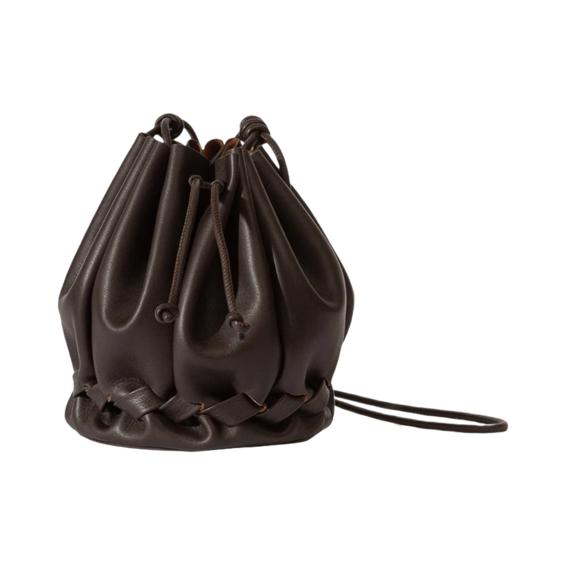헤레우 몰리나 크로스바디 버킷백 다크 브라운(Hereu Molina Crossbody Bucket Bag Dark Brown)
