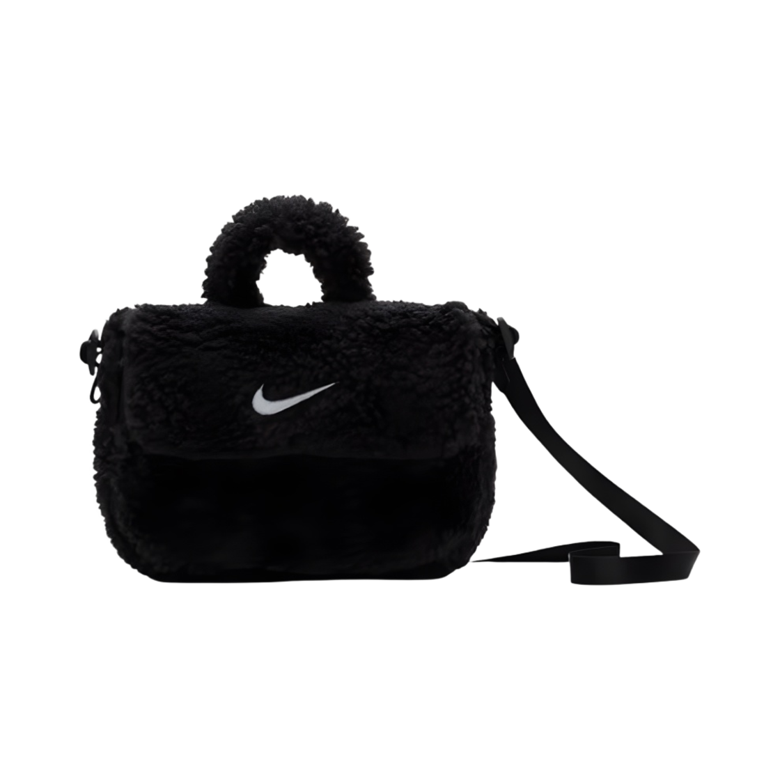FB3039-010 (Kids) Nike NSW Faux Fur Crossbody Bag Black
