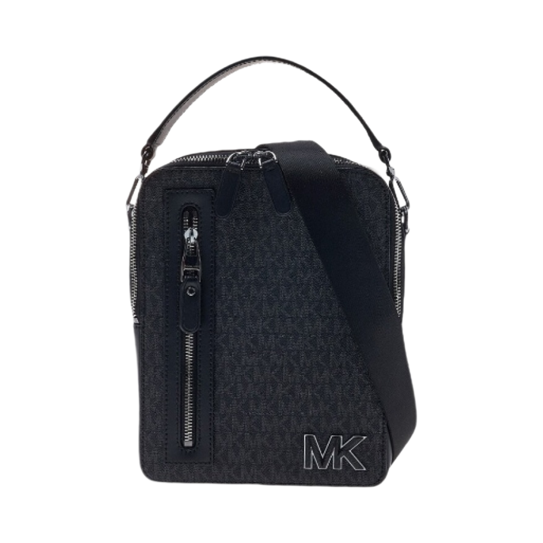 33U2LHDC9B001 Michael Kors Hudson Logo Flight Bag Black - 대표 이미지 #1