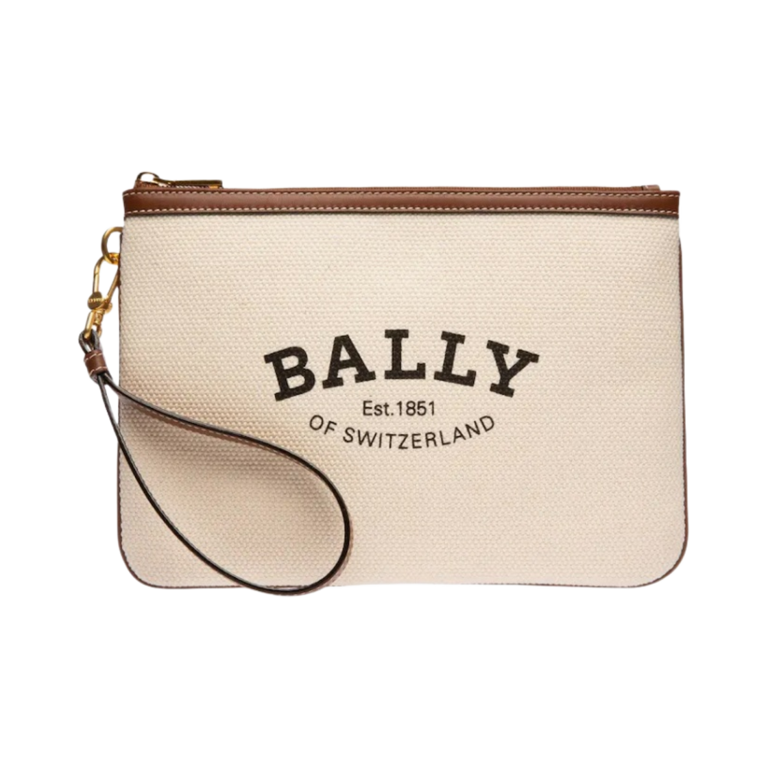 발리 세르테 패브릭 클러치 내츄럴 브라운(Bally Certhe Fabric Clutch Natural Brown)