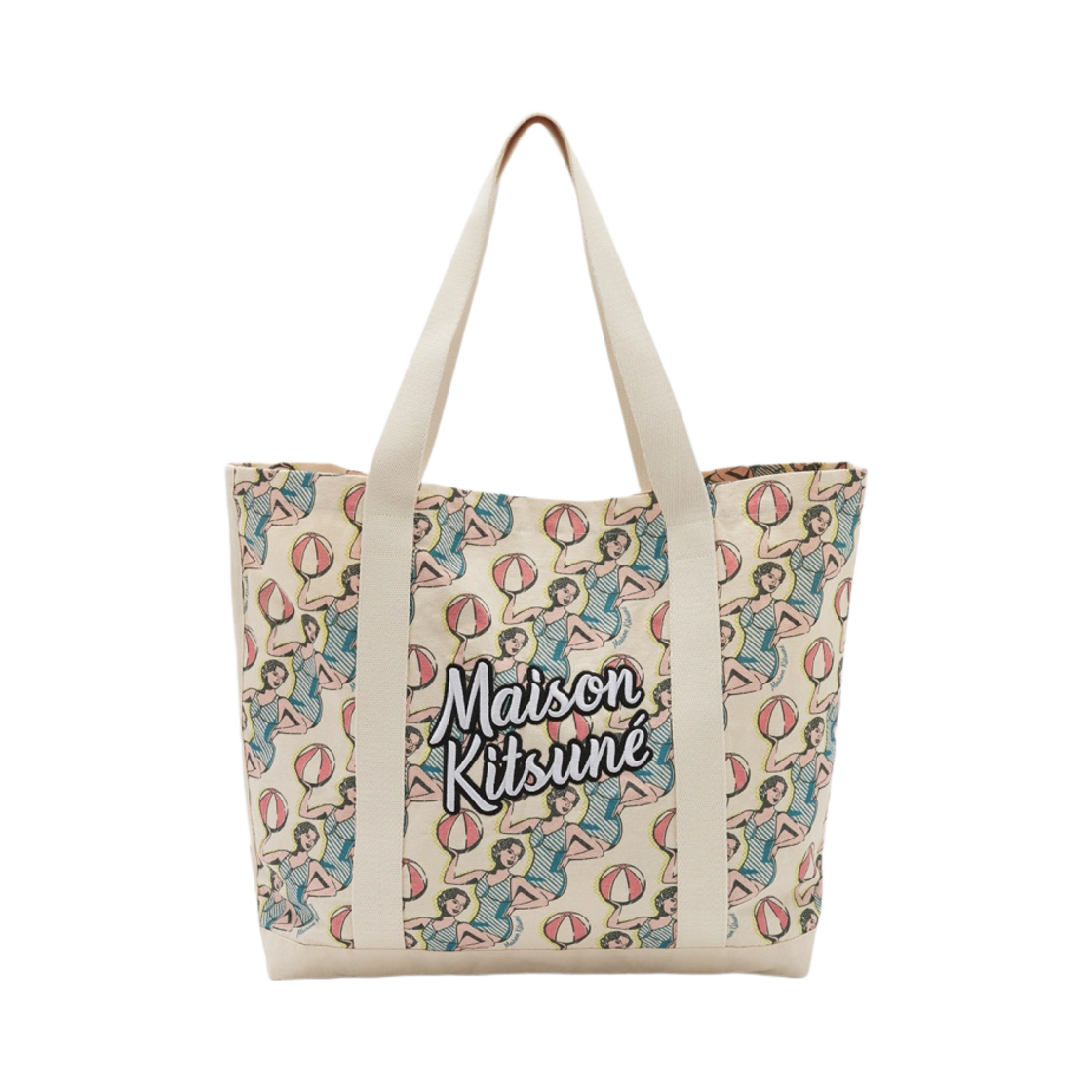 메종 키츠네 댄싱 걸 토트백 백 멀티코 디자인(Maison Kitsune Dancing Girls Tote Bag Multico Design) - 1