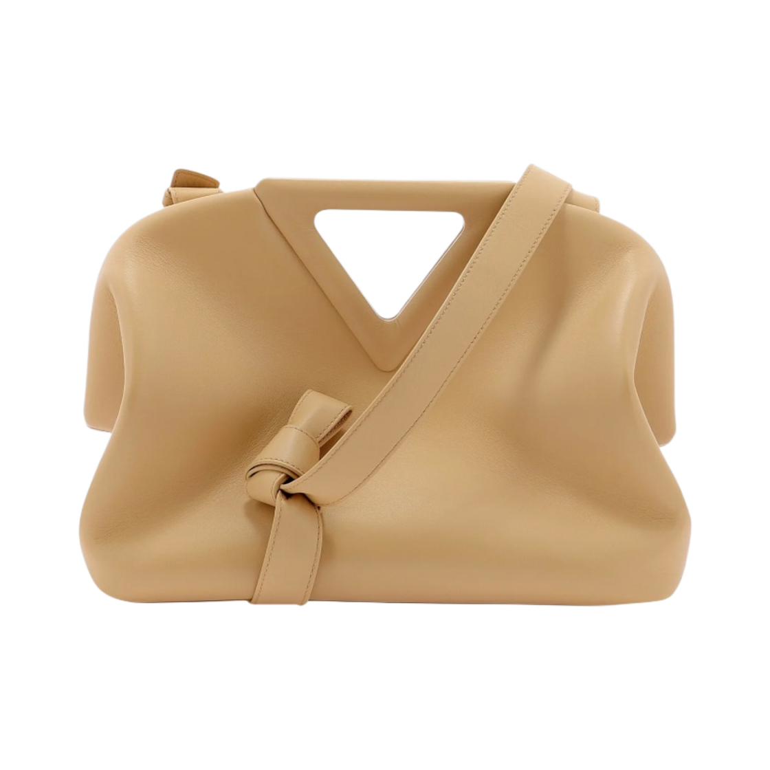 보테가 베네타 미디움 트라이앵글 탑 핸들백 아몬드(Bottega Veneta Medium Triangle Top Handle Bag Almond) - 1