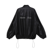 (W) Matin Kim Logo Coating Jumper Black