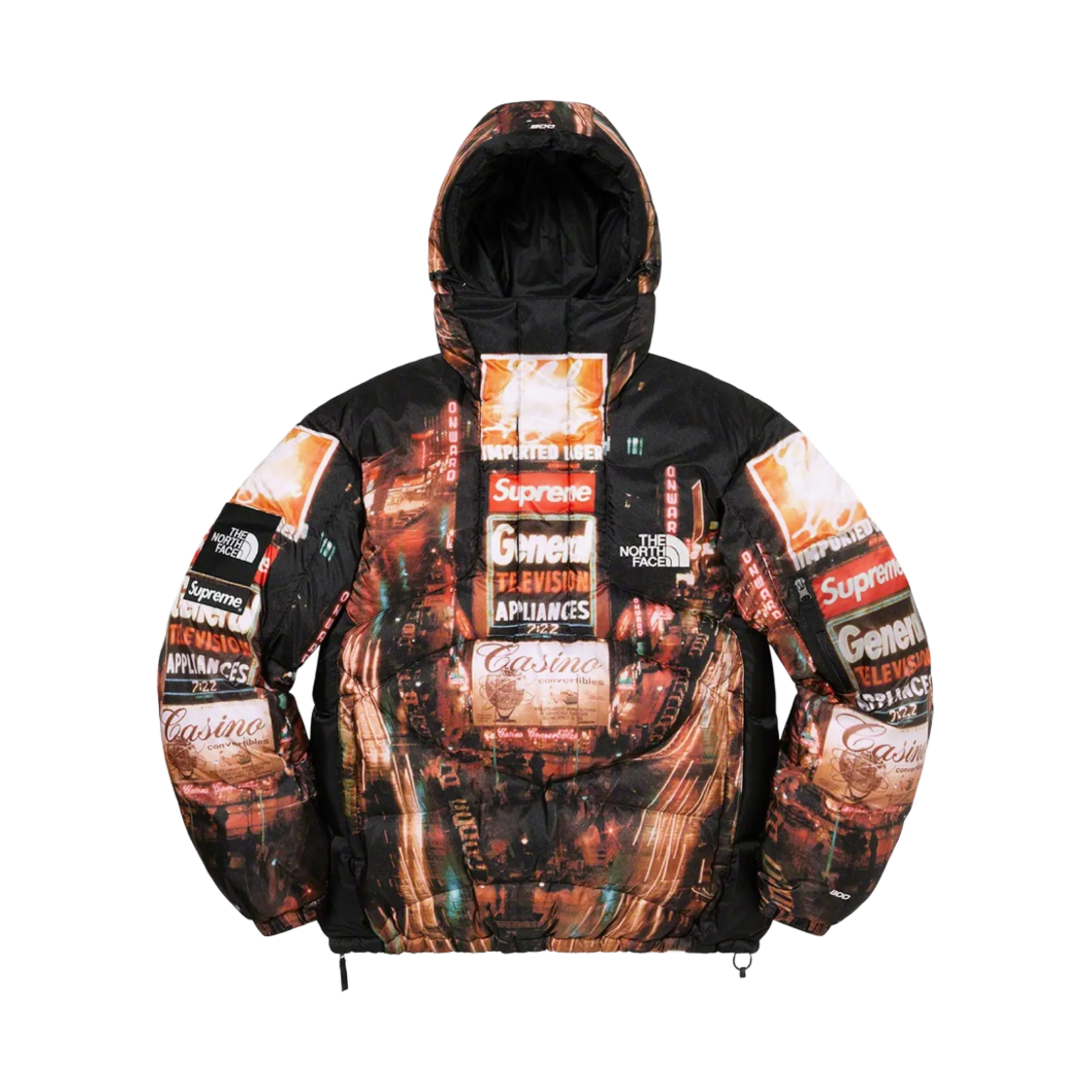 슈프림 x 노스페이스 800-필 하프 집 후드 풀오버 타임스퀘어 - 22FW