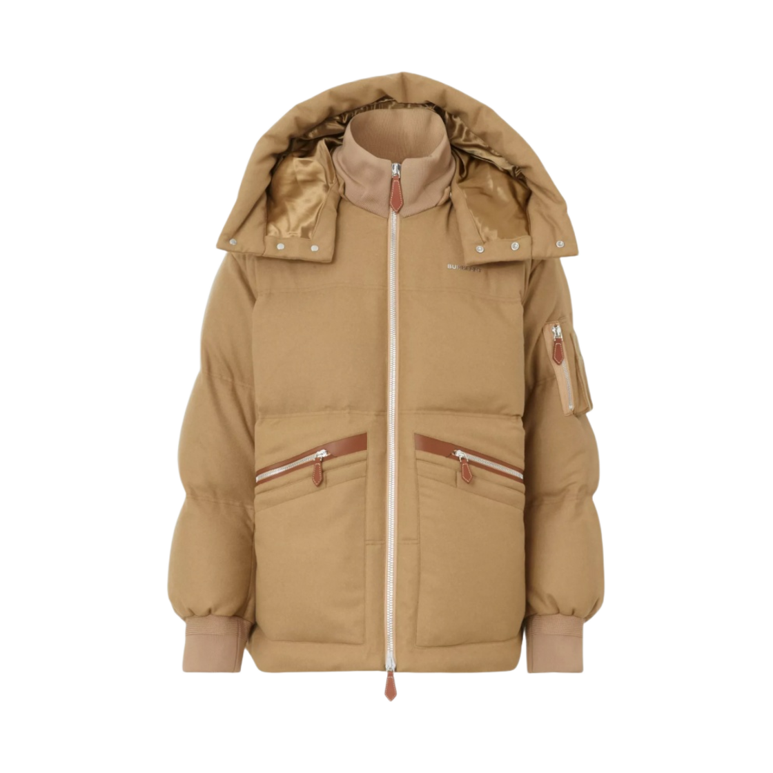 버버리 디테처블 후드 코튼 개버딘 퍼퍼 자켓 카멜(Burberry Detachable Hood Cotton Gabardine Puffer Jacket Camel) - 1