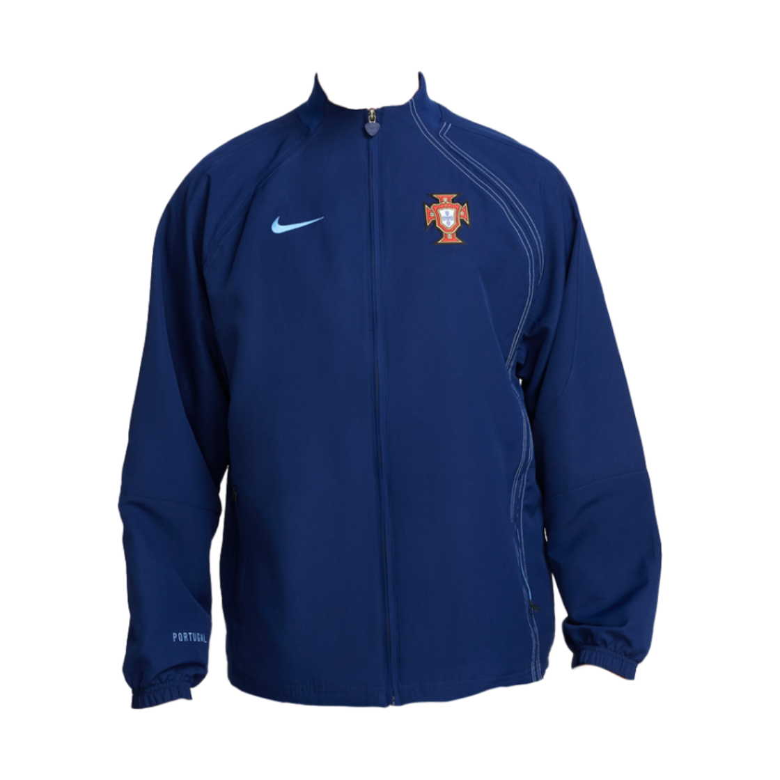 나이키 포르투갈 2004 레트로 사커 레플리카 트랙 자켓 블루 보이드 (HV4320-492)(Nike Portugal 2004 Retro Soccer Replica Track Jacket Blue Void (HV4320-492))