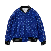 Gyeong Reversible Star Print Bomber Jacket Blue/White