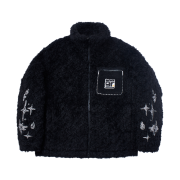 Garments Fab Heavy EMB Padded Fur Jacket Black