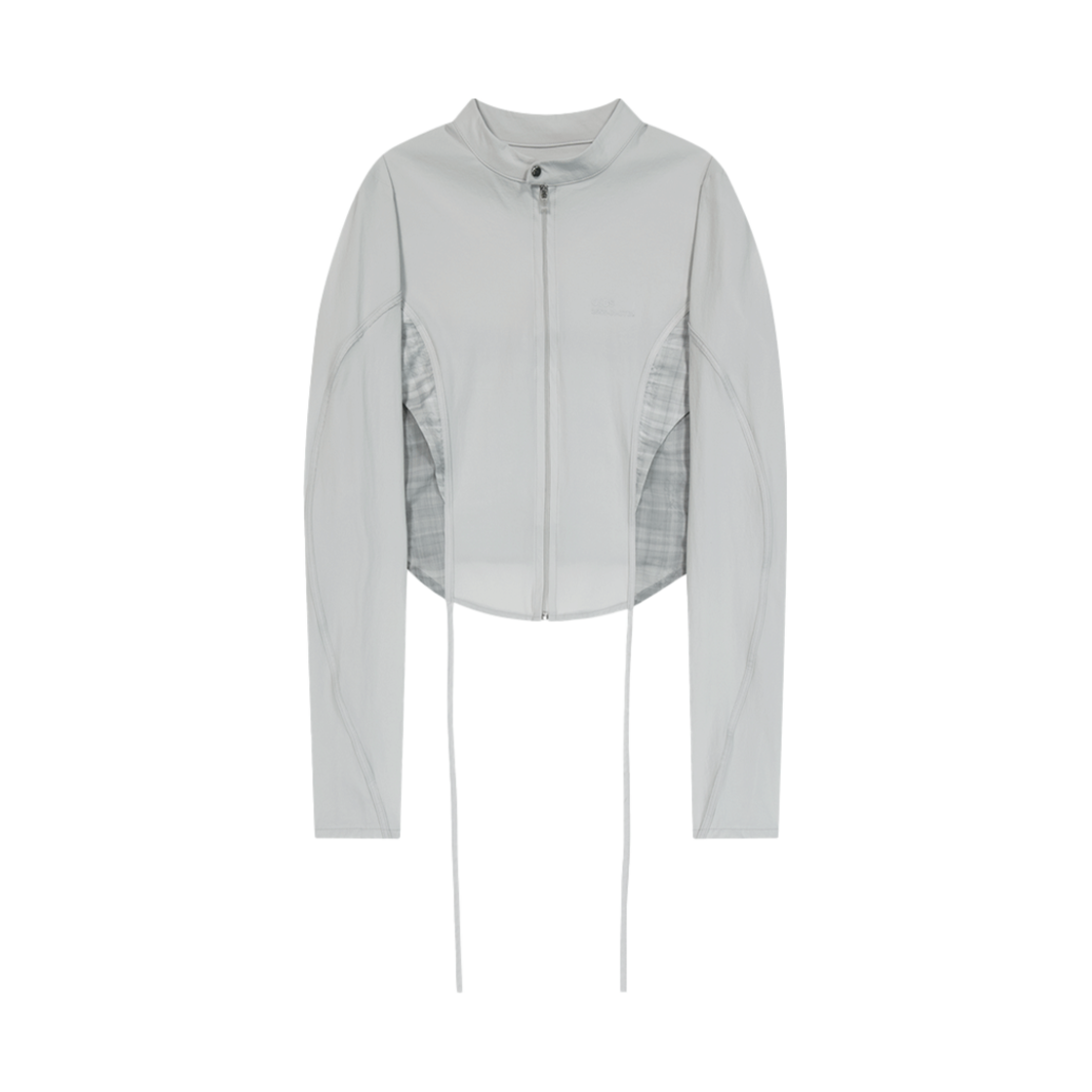 오호스 스트랩 트리밍 패턴 자켓 그레이(OJOS Strap Trimming Pattern Jacket Grey)