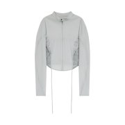 OJOS Strap Trimming Pattern Jacket Grey