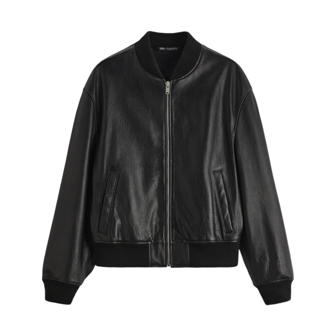 자라 레더 봄버 자켓 블랙(Zara Leather Bomber Jacket Black)