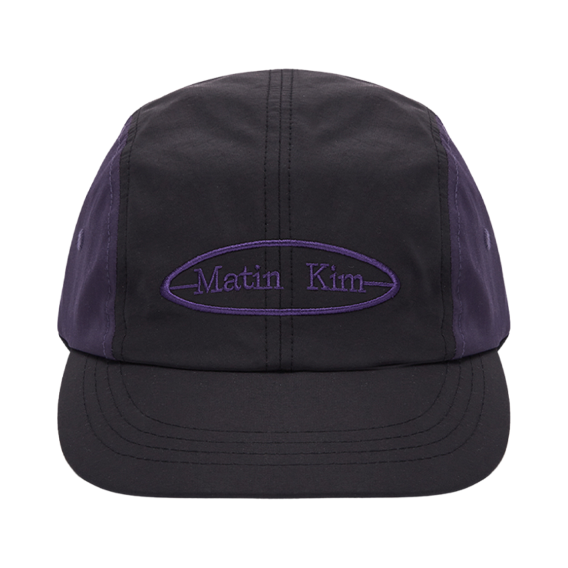 (W) 마뗑킴 컬러 블록 캠프 캡 블랙((W) Matin Kim Color Block Camp Cap Black) - 2