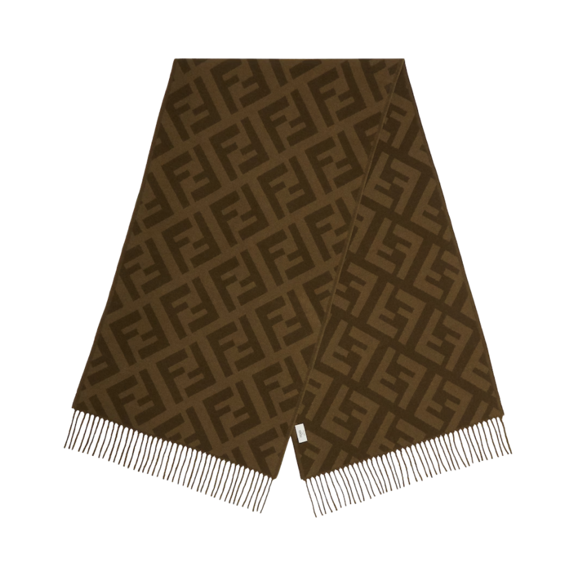 FXT260A8RSF1Q36 Fendi FF Cashmere Scarf Green