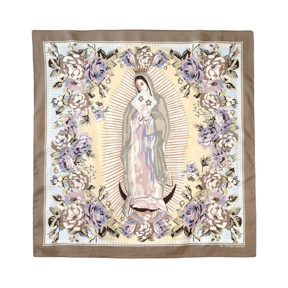 캐피탈 컬러드 반다나 패키쉬 마리아 브라운(Kapital Colored Bandana Peckish Maria Brown)