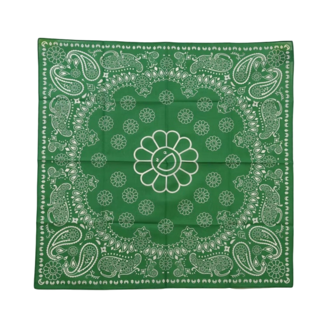- Kaikai Kiki Flower Paisley Bandana Green