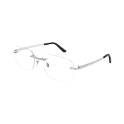 Cartier Santos Rimless CT0407O-002 Silver