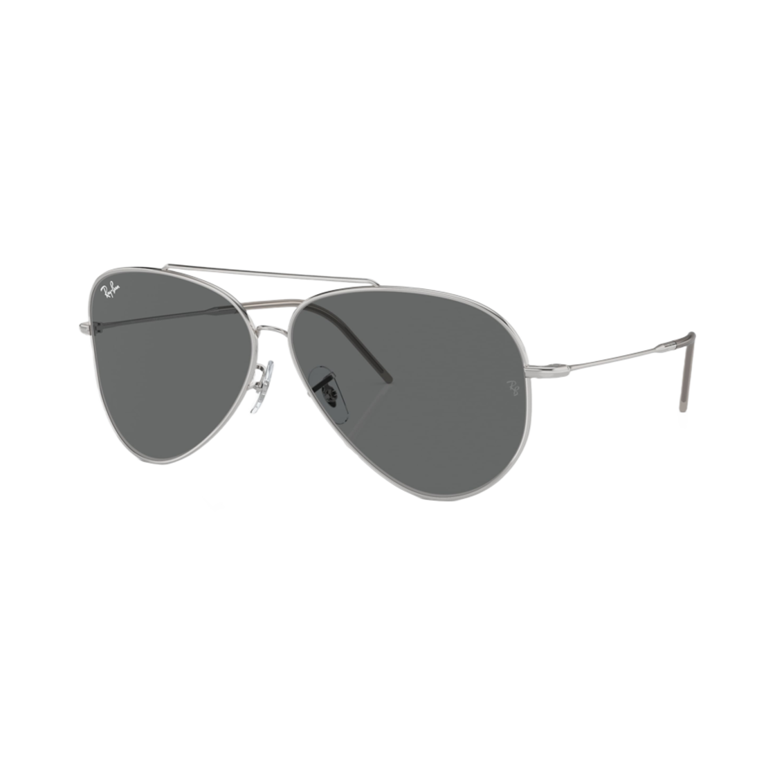 레이밴 에비에이터 리버스 폴리쉬드 실버 프레임 다크 그레이 클래식 렌즈(Ray-Ban Aviator Reverse Polished Silver Frame Dark Grey Classic Lenses)