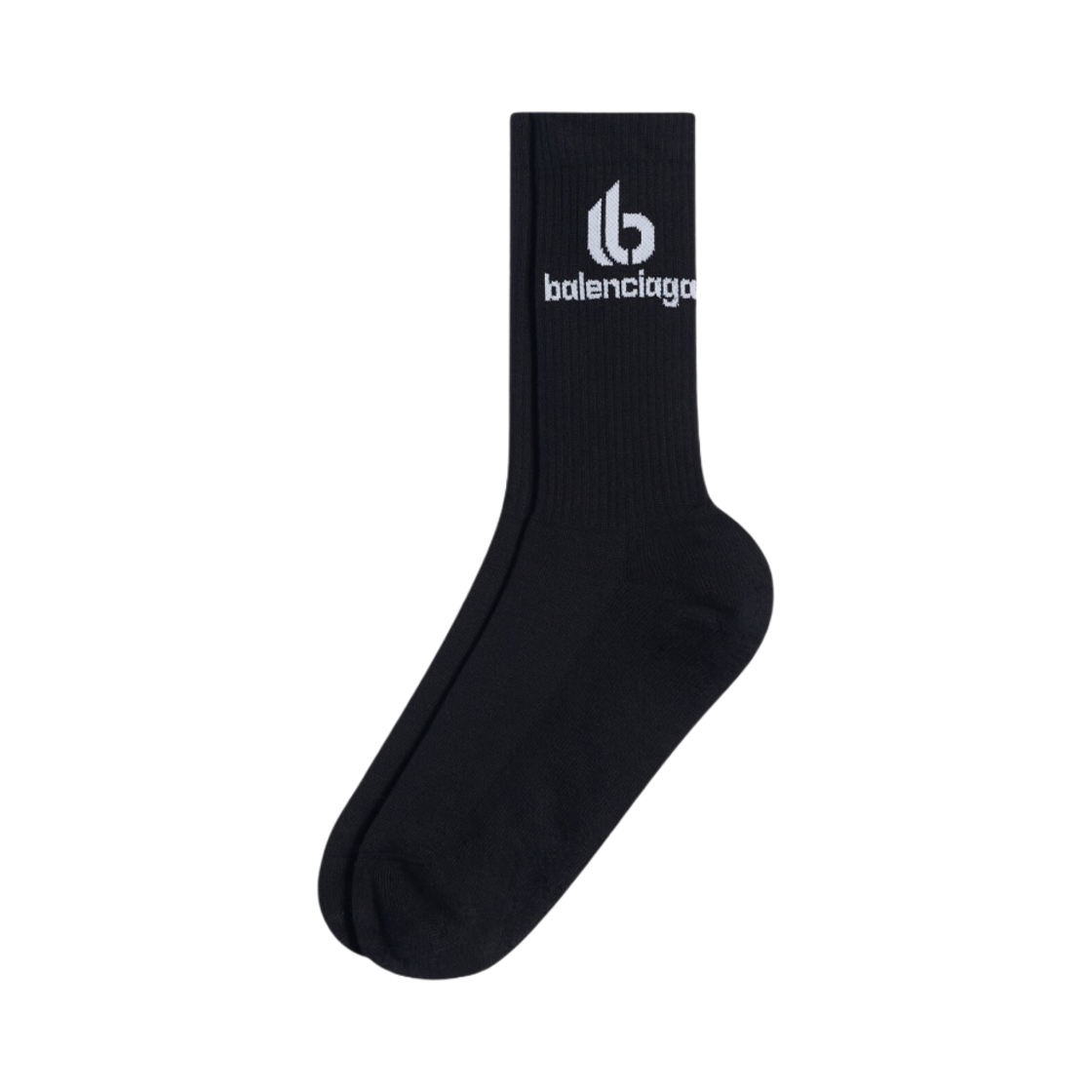(W) 발렌시아가 더블 B 양말 블랙((W) Balenciaga Double B Socks Black) - 1