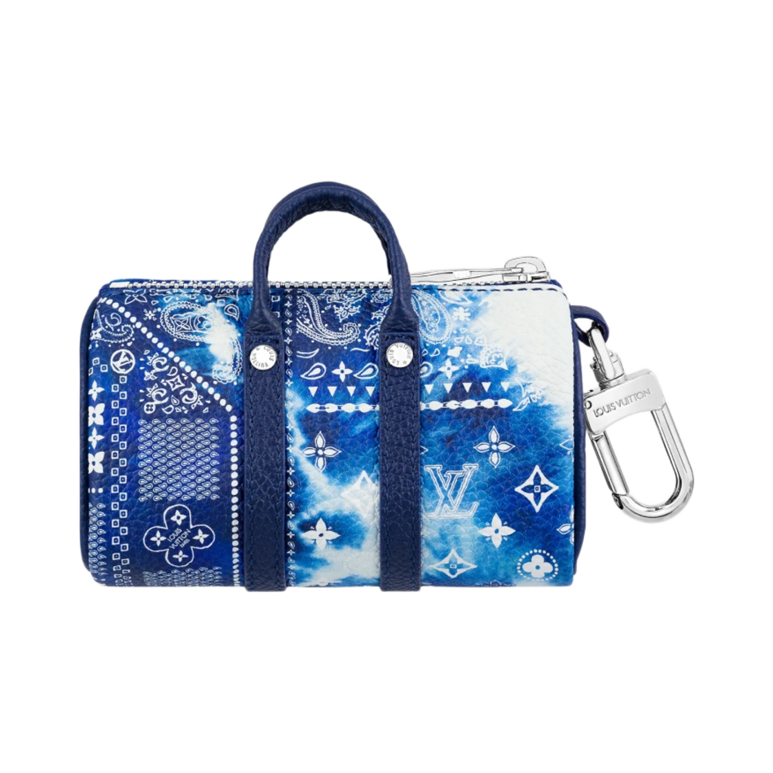 루이비통 모노그램 반다나 미니 키폴 파우치 블루(Louis Vuitton Monogram Bandana Mini Keepall Pouch Blue) - 3