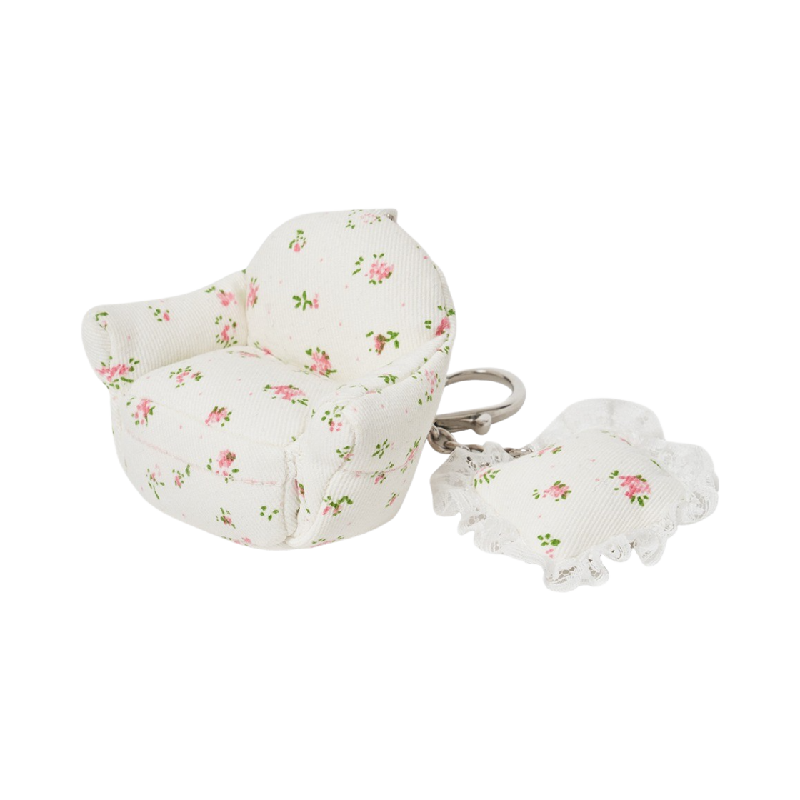 라츠유 퍼피 소파 키링 화이트(LOTS YOU Puffy Sofa Keyring White)
