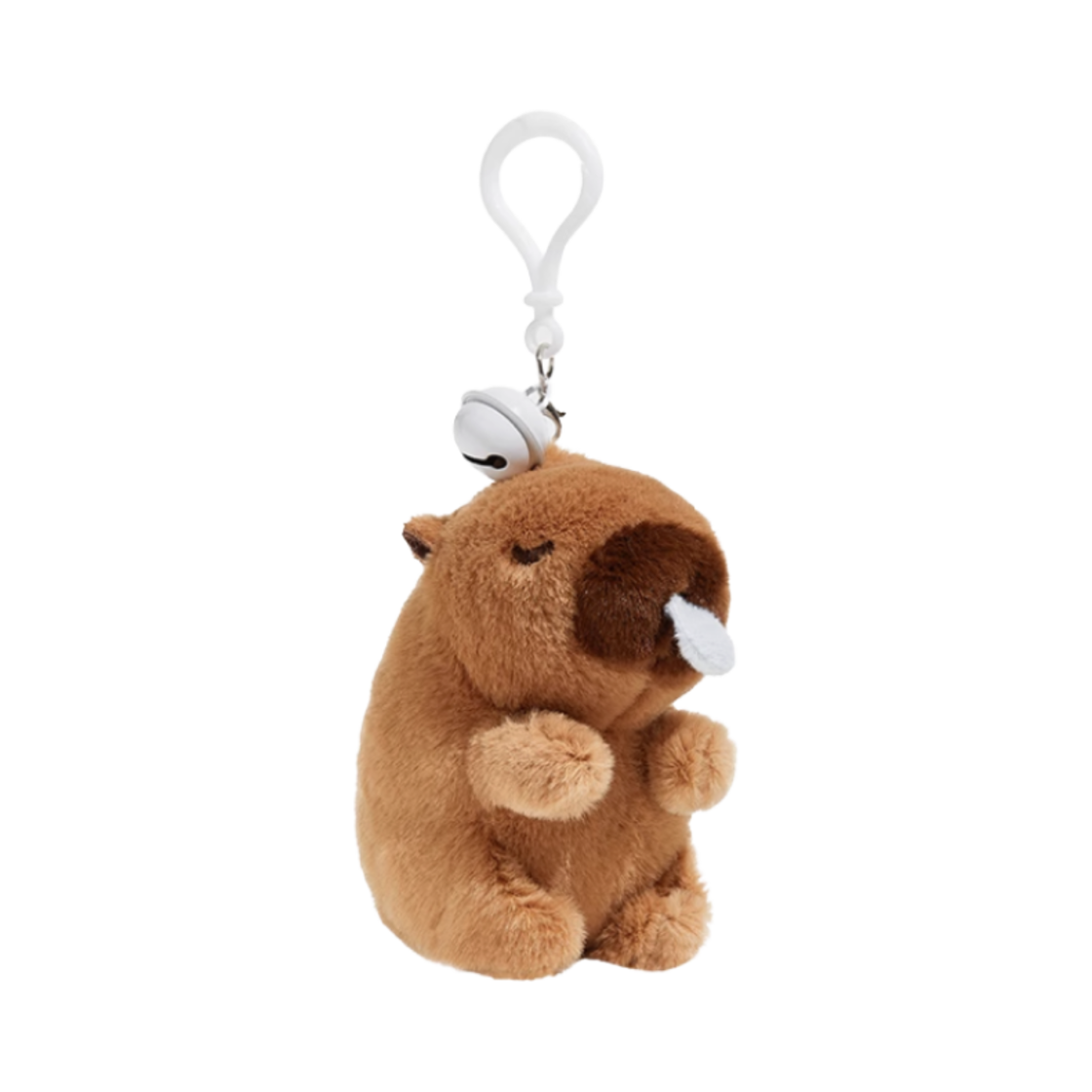 더 그린 파티 카피바라 작은 콧물 키체인 브라운(The Green Party Capybara Small Runny Nose Keychain Brown)