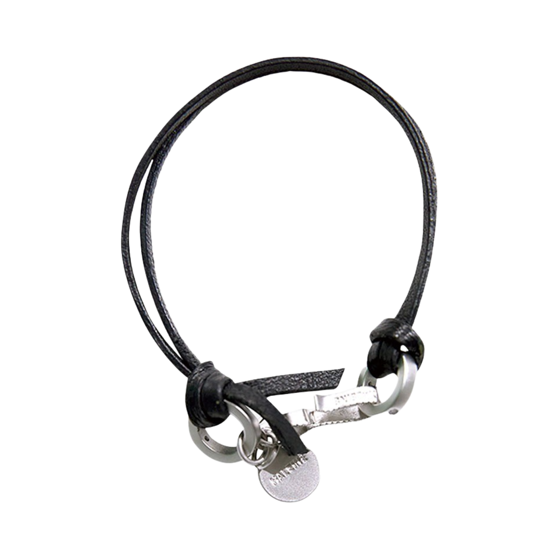 ブレスレット [Haleine]Leather l Mix Bracelet Black Haleine]Leather Metal Mix Bracelet Black (HALEINE