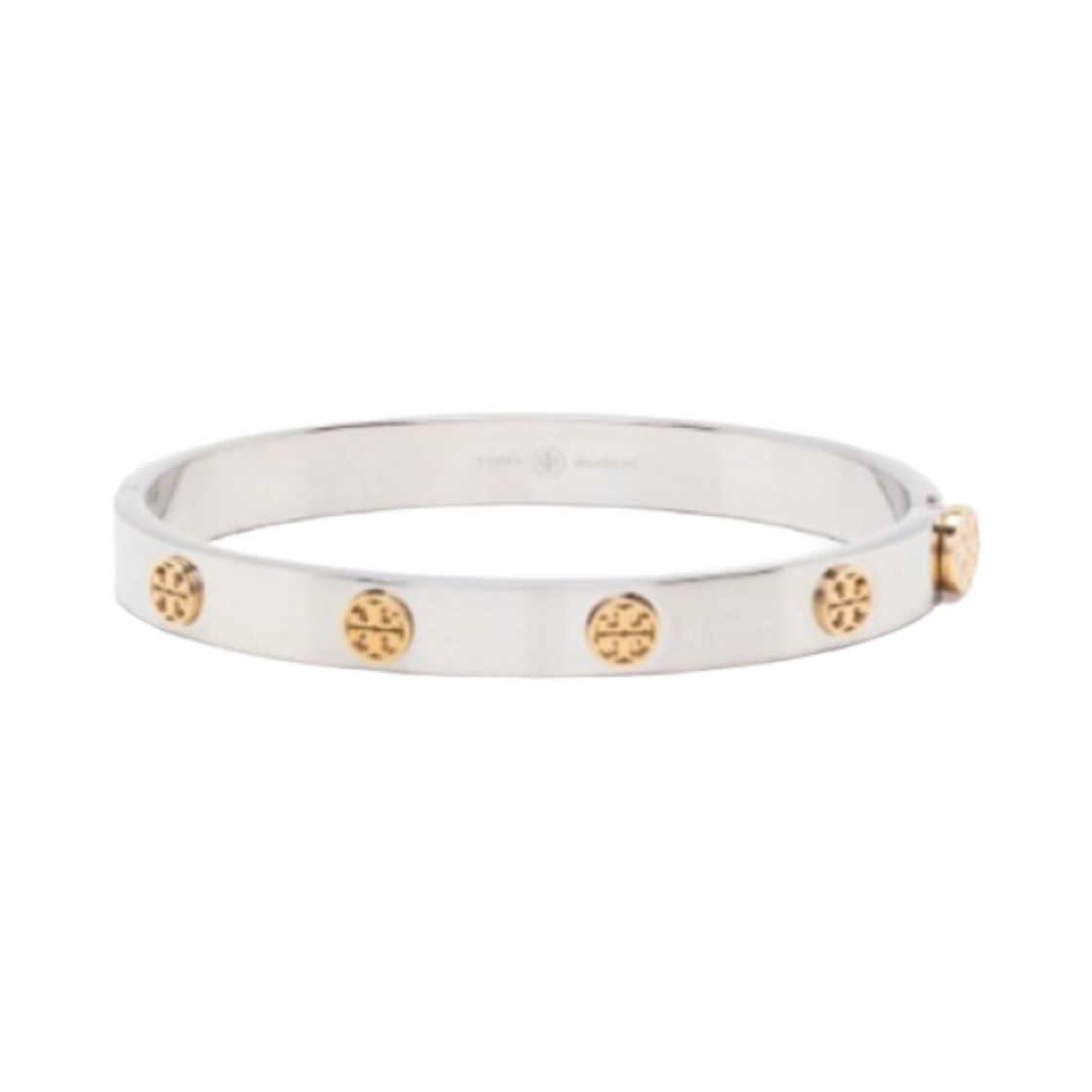 토리버치 밀러 스터드 힌지 브레이슬릿 실버 골드(Tory Burch Miller Stud Hinge Bracelet Silver Gold) - 1