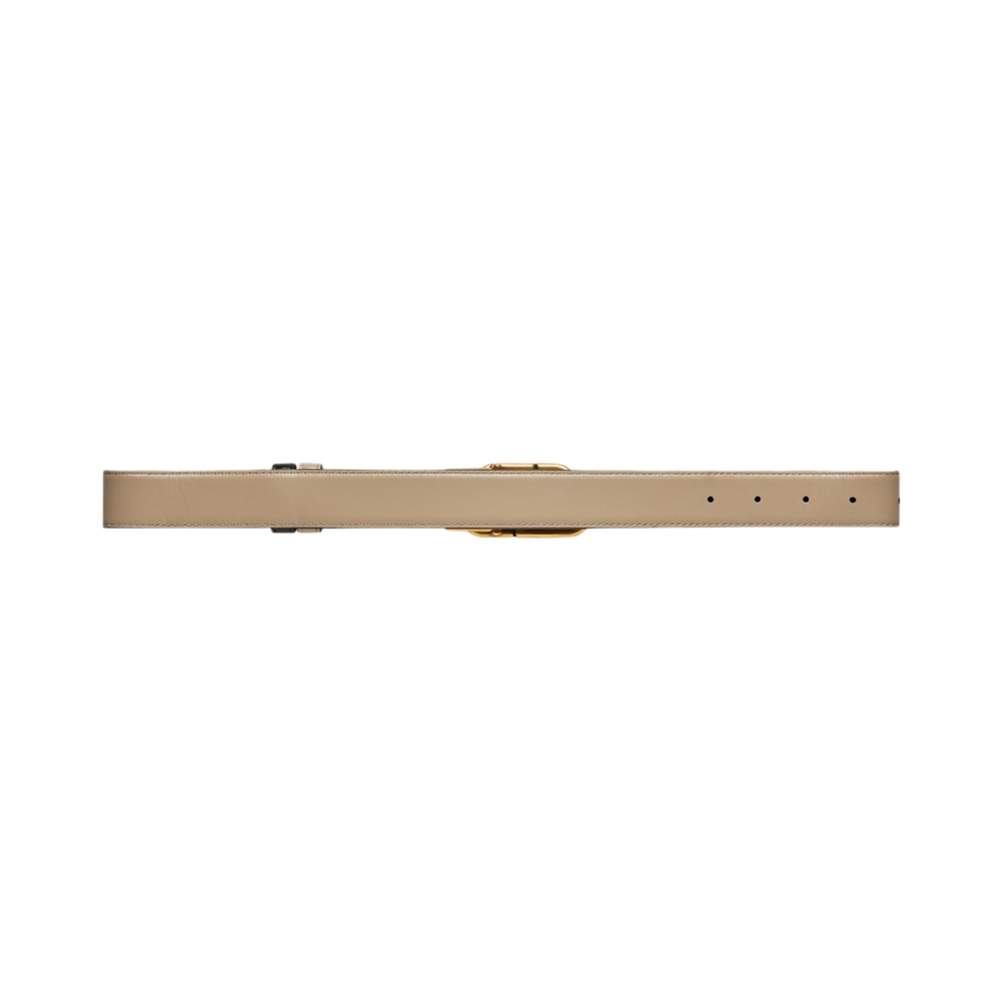 (W) 발렌시아가 BB 리버시블 카프스킨 레더 벨트 블랙 베이지((W) Balenciaga BB Reversible Calfskin Leather Belt Black Beige) - 4