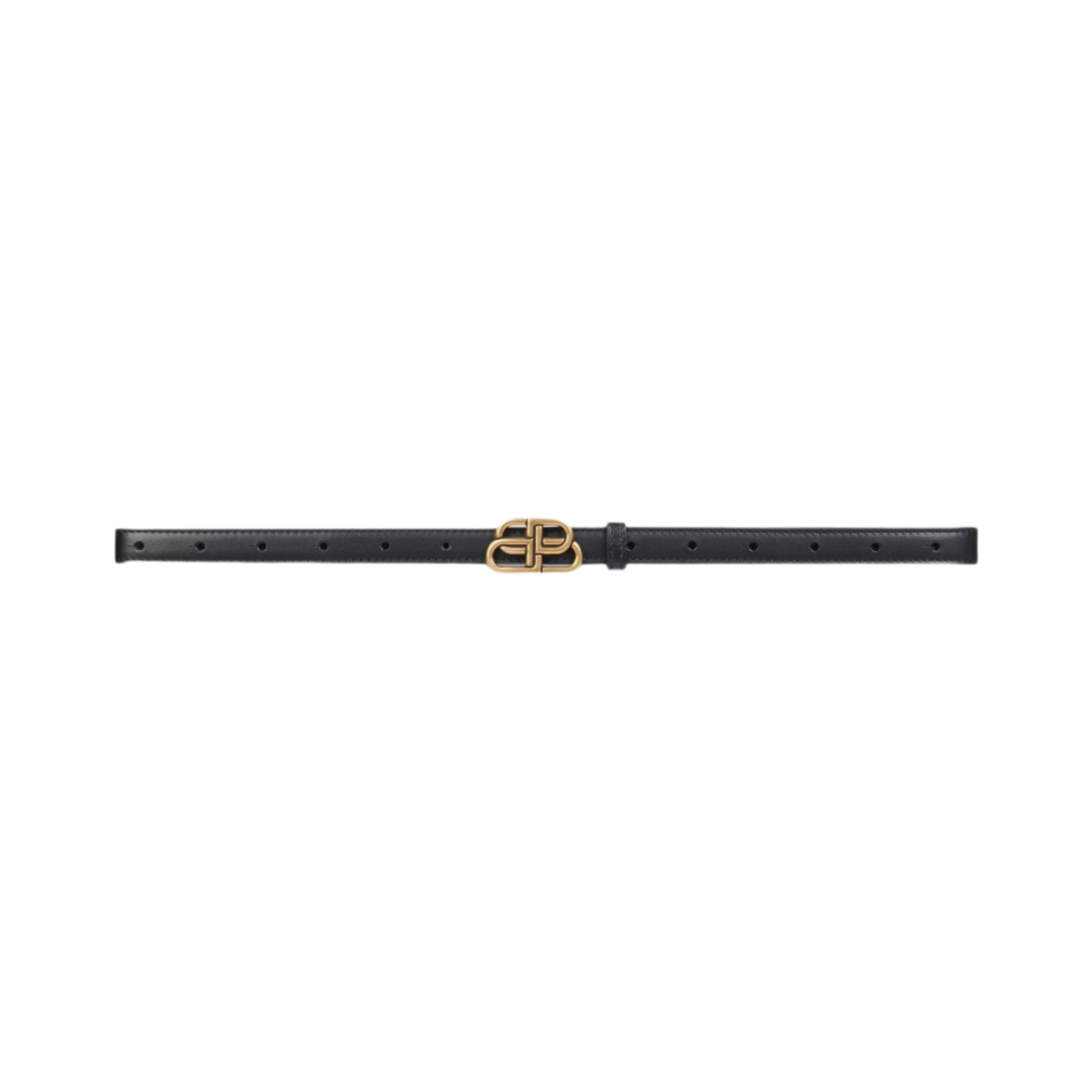 (W) 발렌시아가 BB 슈퍼 씬 벨트 블랙((W) Balenciaga BB Super Thin Belt Black) - 1