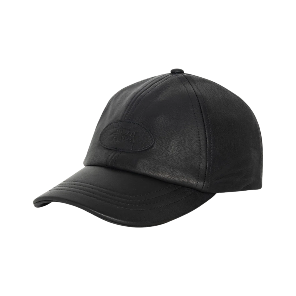 스투시 로우 프로파일 레더 스트랩백 블랙 | Stussy | KREAM